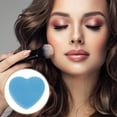 thumbnail image 6 of Unique Bargains 1 Pc Heart Shape Makeup Brush Cleaner Blue, 6 of 6