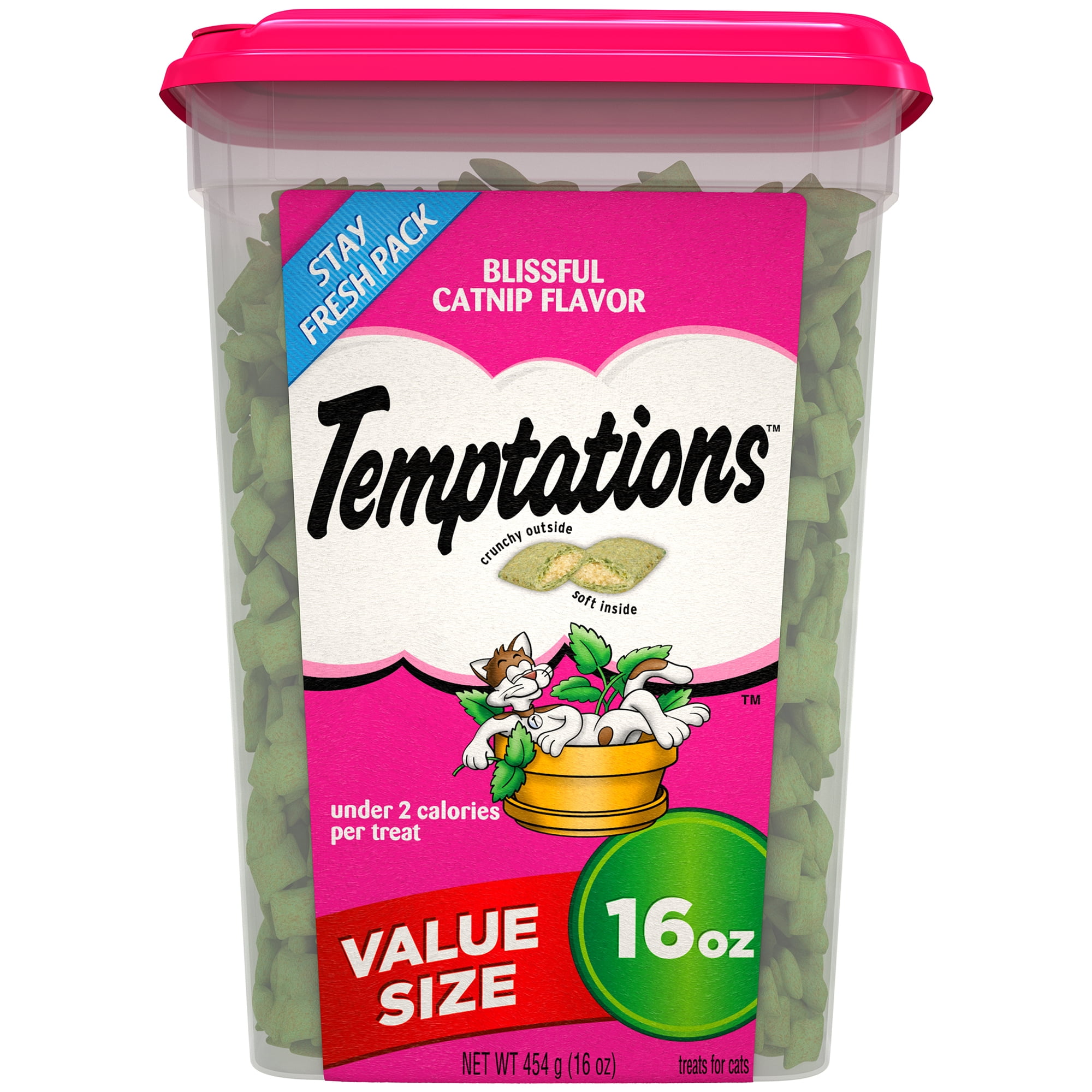 Temptations Classic Cat Treats Blissful Catnip Flavor, 16 Oz. Tub