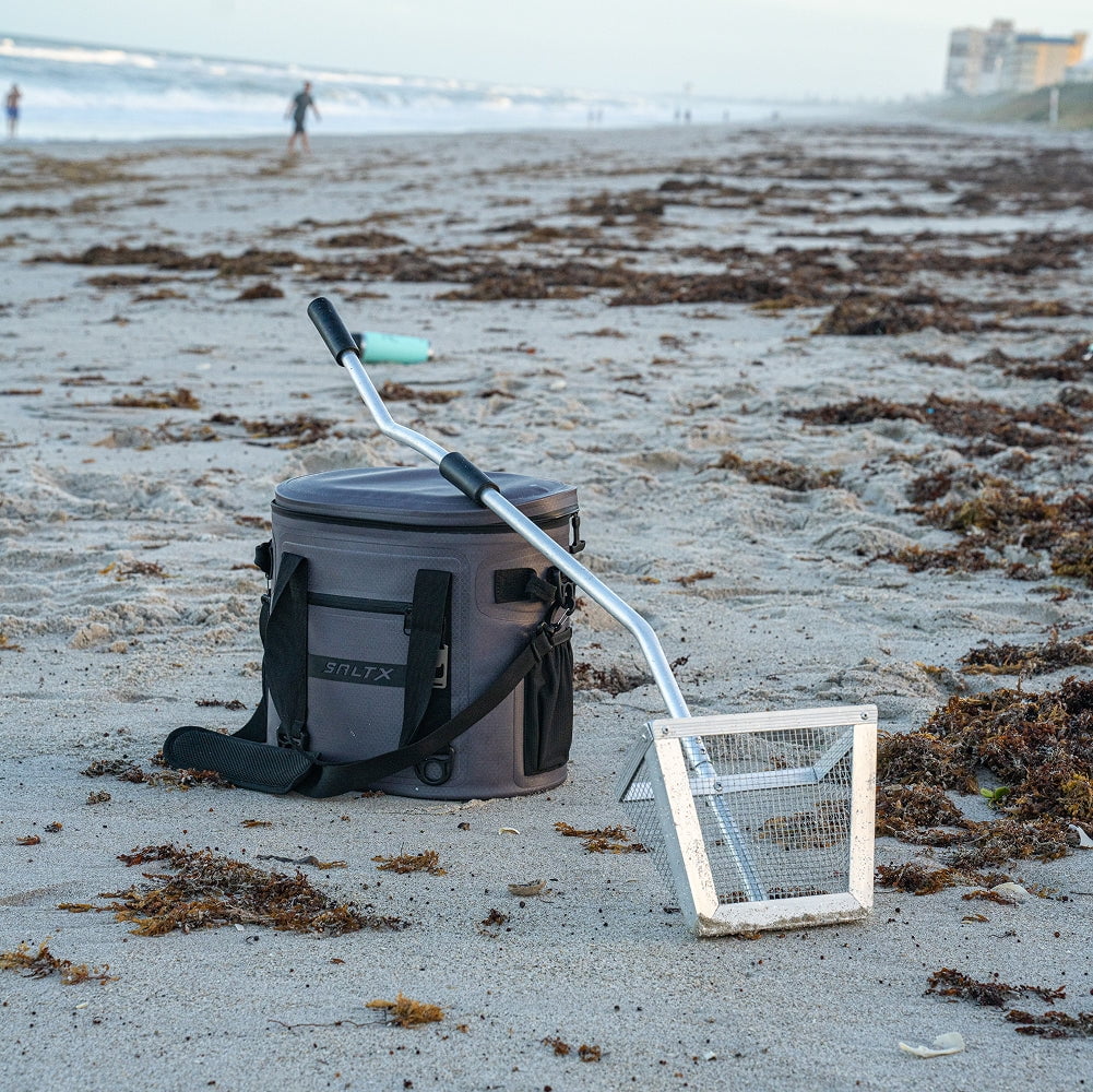 (2 pack) Tsunami Sand Flea Rake – Galvanized Steel Basket with Aluminum Handle