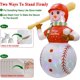 thumbnail image 3 of Muñeco de nieve inflable navideño con diseño de béisbol, 180 cm, con LED, 3 of 6