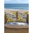 thumbnail image 5 of Outdoor Pillows Waterproof, Summer Sunflower Throw Pillows with Inserts Included, Vintage Floral Botanical Bee Country Indoor Outdoor Decorative Lumbar Pillow for Bed/Couch/Patio 16"x16", 1Pcs, 5 of 8