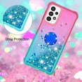 thumbnail image 5 of Phone Case for Samsung Galaxy A13 4G, Shiny Bling Quicksand Effect TPU Bumper Case with Four Corners Anti-Fall Heavy Protection Cover for Samsung Galaxy A13 4G, Pink Blue, 5 of 14