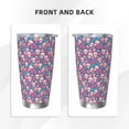 thumbnail image 3 of Salouo colorful Skull flower Print 20oz Tumbler with Lid,Stainless Steel Vacuum Insulated Tumbler Durable Insulated Coffee Mug Thermal Cup with Splash Proof Sliding Lid-Without Straw, 3 of 8