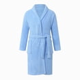 thumbnail image 2 of NOLDARES Mens Robe Cotton Bathrobe Soft Terry Cloth Towel Bath Robe for Men(Sky Blue,One Size), 2 of 9