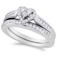 thumbnail image 2 of Alluring Heart Ring Halo Cheap Diamond Wedding Ring Set 1 Carat Round Cut Diamond on Gold, 2 of 2