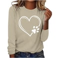 thumbnail image 2 of Jienlioq Hauts pour Femmes Tendance Mode Chandail Imprimé Col Rond Manches Longues Décontracté Offres Cyberlundi, 2 of 4