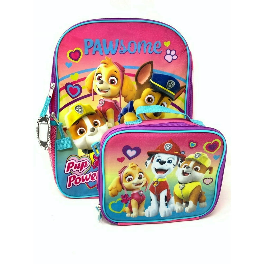 paw patrol backpack and lunchbox set