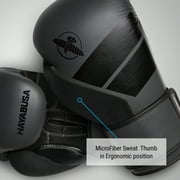 Hayabusa S4 Boxing Gloves For Men and Women, Black/Charcoal 16oz