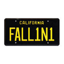 Lucifer | '62 Corvette C1 | FALL1N1 | Metal Stamped Replica Prop License Plate