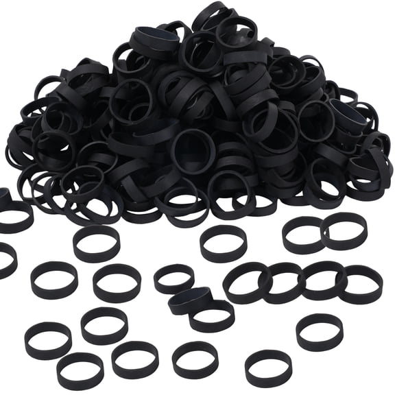 Rubber Bands Black 150pcs Size1.5Inch Diameter 1 inch Small Elastic Bands Strong Rubber band,for Wire Cord Cable Home Office