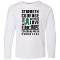 thumbnail image 3 of Inktastic Cerebral Palsy Awareness Strength Support and Courage Long Sleeve Youth T-Shirt, 3 of 5
