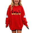 thumbnail image 3 of Bovxnpu Halloween Day Unisex Girls Long Sleeve Shirts Undershirts Graphic Long Sleeve Fleece Crew Neck Pullover Sweatshirt Kids Tops, 3 of 8