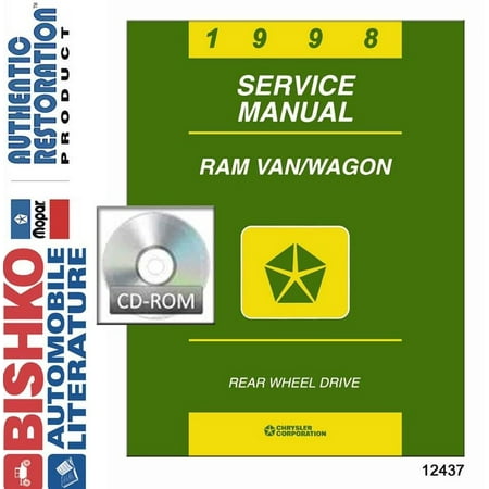 Ram Van Wagon Owners Manual Bishko OEM Digital Repair Maintenance Shop Manual CD for Dodge Truck Ram Van, Wagon 1998 ()