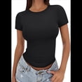 thumbnail image 1 of Camiseta Y2k de Corta Negra Talla XXL, 1 of 8