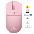 thumbnail image 1 of Mouse Inalámbrico Bluetooth 5.2 + 2.4G Óptico 1600 DPI Rosa ELE-GATE Ligero Ergonómico, 1 of 5