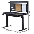 thumbnail image 7 of KOWO 48" K304 Electric Height Adjustable Standing Desk with Back Borad and Drawer Black, 7 of 7