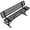 Black, variant on 72" Outdoor Picnic Bench for 3-4 Person,All Weather Metal Outdoor Dining Chair for Garden,Patio,Park,School,Black