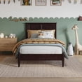 thumbnail image 2 of AFI Charlotte Twin Solid Wood Low Profile Platform Bed, Espresso, 2 of 12