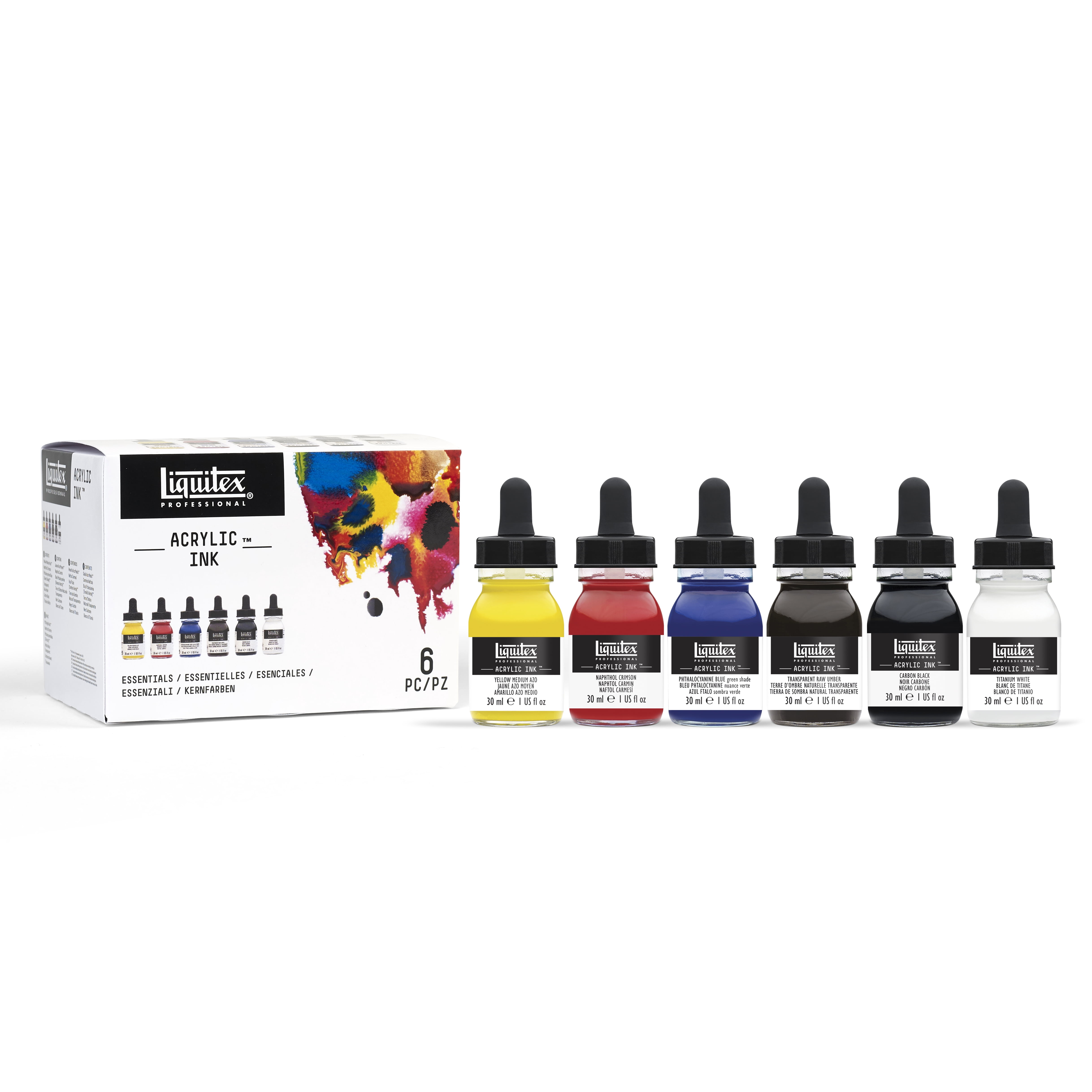 Liquitex Pro Ink! Essential Set, 6-Colors