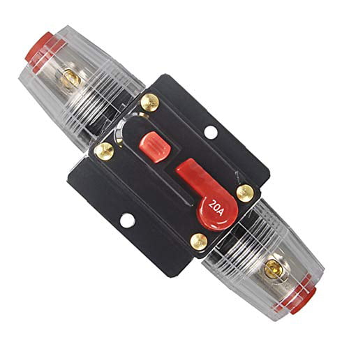 4 AWG to 3/8 AWG Closed End Crimp Connectors — Tuijodaix 30AMP 30A DC 12V/24V Car Stereo Audio Circuit Breaker Manual Reset Inline Fuse Holder with UL Listed Heavy Duty Wire Lugs 
