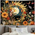 thumbnail image 2 of Fenyluxe  Floral Plants Tapestry Sun and Moon Tapestry Retro Botanical Flowers Butterfly Tapestry Starry Sky Wall Tapestry Vintage Boho Aesthetic Tapestry Wall Hanging for Bedroom 40x60inch, 2 of 6
