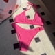 thumbnail image 4 of Traje de baño para mujer, moderno traje de baño de dos piezas con abertura en color liso para mujer, trajes de baño para mujer, conjuntos de bikini para mujer, trajes de baño bikini para mujer, 4 of 5