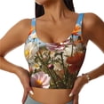 thumbnail image 1 of Balery Vibrant Field Of Blossoms Sujetadores deportivos con espalda cruzada para mujer, acolchados, sin costuras, de alto impacto, ideales para yoga, gimnasio, entrenamiento y fitness.-Large, 1 of 8