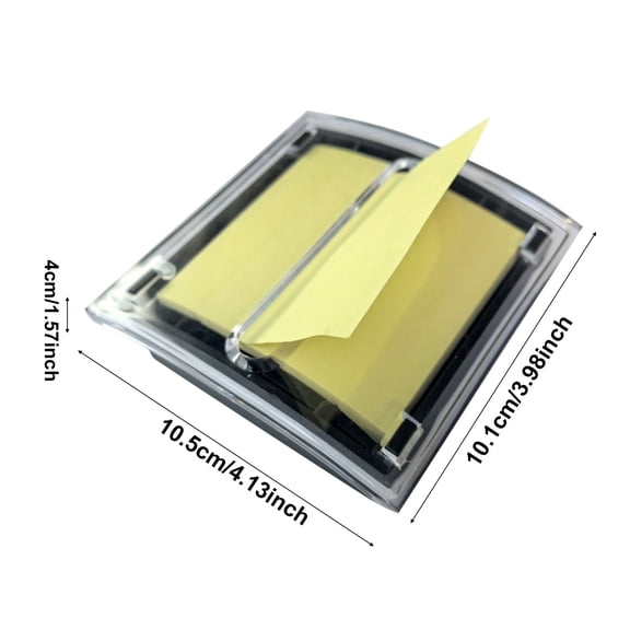 Clearance Sale! 1PC Note Dispenser, Transparent 3x3 Sticky Note Holder with Sturdy Base, Plastic, for Office & Home, (10.8x10.5x4.5cm, Clear)