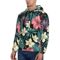 thumbnail image 3 of Daiia Green Tropical Leaves for Men's Fashion Hoodies & Sweatshirts with Kangaroo Pocket Hooded Sweatshirt Breathable & Moisture Wicking-Small, 3 of 7