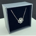 thumbnail image 5 of SilverCloseOut Sterling Silver CZ Love Clover Charm Necklace, 5 of 5