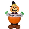 thumbnail image 1 of Citrouille Gonflable Sorcière d'Halloween, 1 of 4