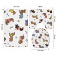thumbnail image 3 of Dachshund Footprint Bone Bathroom Rugs Sets 3 Piece,Toilet Cover Set,Absorbent Non Slip Bathroom Mats Sets with U-Shaped Contour Rug Toilet Rug Set, 3 of 5