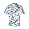 thumbnail image 3 of Daiia Hawaii Palms Hawaiian Shirt for Men Gentle Cotton Regular Short Sleeve Casual-Small, 3 of 9