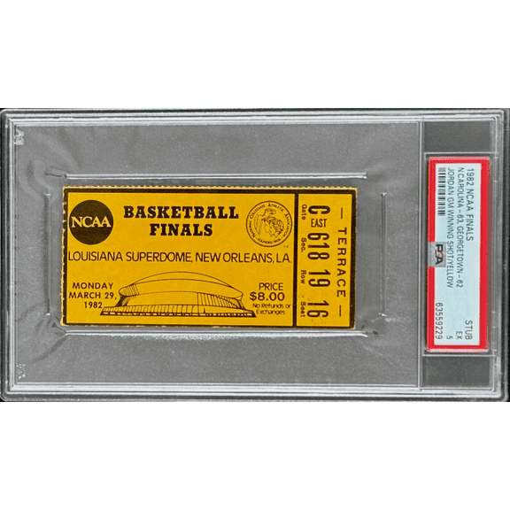 1982 NCAA Final Four Ticket Stub Michael Jordan Game Winning Shot PSA 5 EX POP8