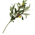 thumbnail image 4 of 3 Forked Artificial Olive Branch Plants Faux Olive Branches Stems Fake Olive Tree Branches Plastic Branches Green Plants Bushes, 4 of 10