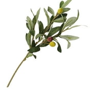 Artificial Olive Branches,14 Inches Plastic Fake Plants Green Leaves Fruits Branch Leaves,Home Wedding Decoration Greenery Decor Faux,Olive Branches for Vases Faux Greenery Stems