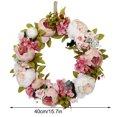thumbnail image 2 of Guirnalda de peonía de plástico guirnalda de flores falsas artificiales decoración colgante de pared adorno de puerta colorido AweSitey HA9079-00B, 2 of 6