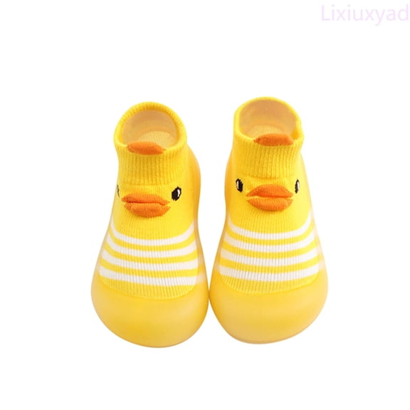 Lixiuxyad Children Todller Shoes Baby Boys And Girls Non Flat Socks Shoes Lightweight Comfortable Cute Cartoon Bear Pattern Lace-up Sneakers Sizes 4.5(Toddler 0-12 Months)