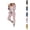 Pink, variant on Womens Elegant Solid Color Suit Long Sleeve Cardigan Pockets Top Elastic Straight Leg Pants Suit Capris Women