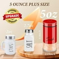 thumbnail image 3 of Red Salt and Pepper Shakers Set, Modern Farmhouse Kitchen Decor and Accessories for Home Restaurants - Cute Modern Glass Shaker Sets & Stainless Steel Lid, 5 Oz, 3 of 7