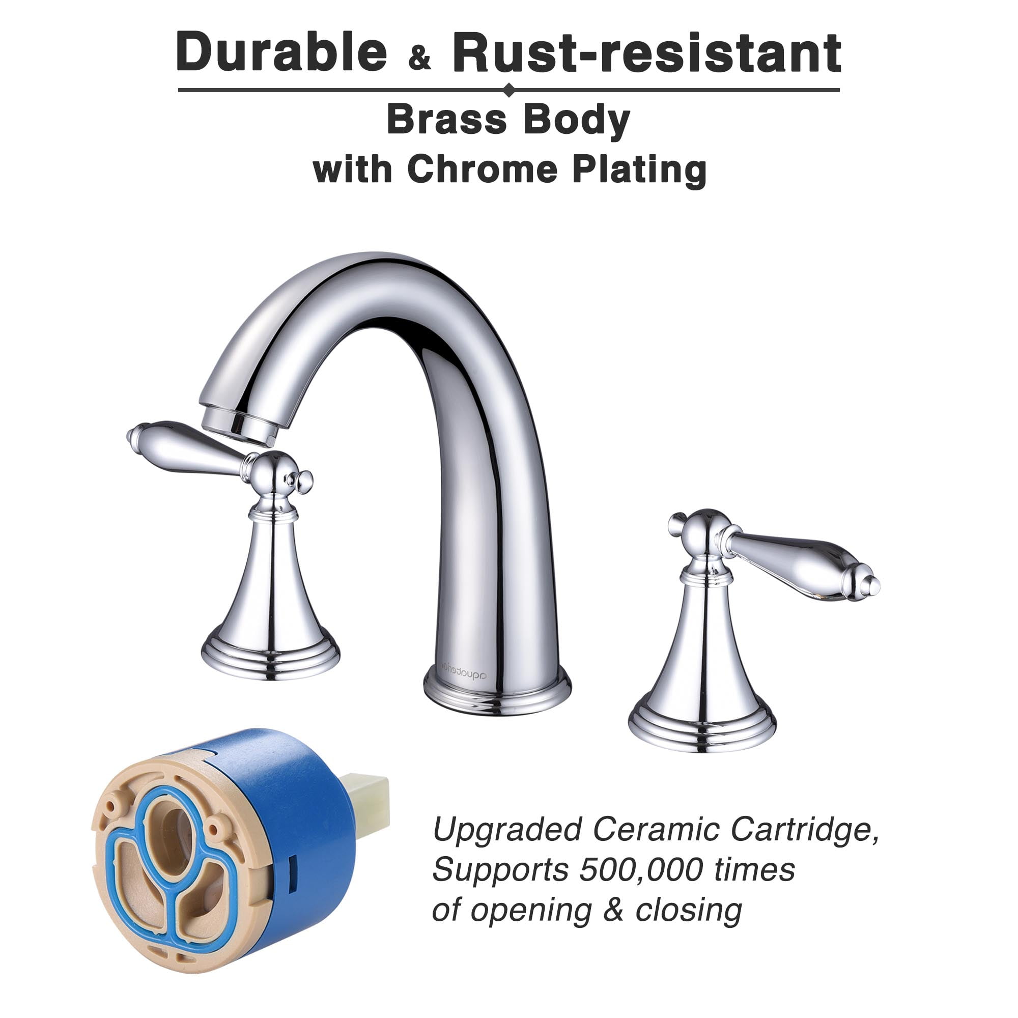Aquaterior Rectangle Ceramic Sink Bathroom Countertop Basin with Faucet Drain