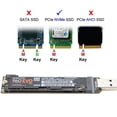 thumbnail image 1 of Adaptador USB NVME M.2 NVME SSD a USB 3.1 Adaptador 10Gbps USB3.1 Gen 2 para M2 NVMe 2230 2242 2260 2280 SSD, 1 of 5