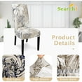 thumbnail image 3 of Printed Dining Room Chair Covers Set of 6, Stretch Kitchen Chair Covers Washable Parsons Chair Slipcover Removable Dining Chair Protectors for Hotel,Ceremony(Flower Pattern3), 3 of 6