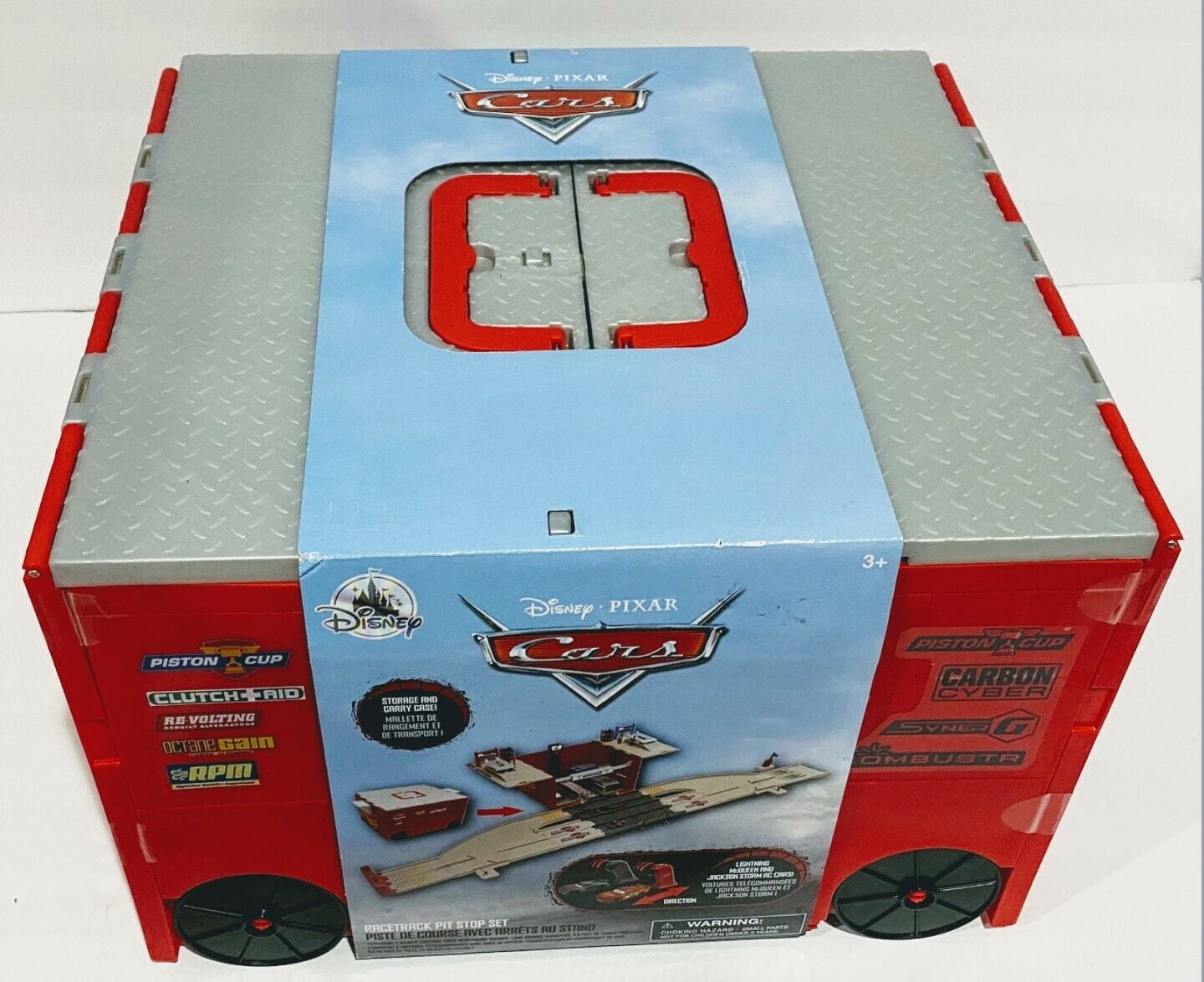 disney pixar cars racetrack pit stop set