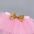 thumbnail image 6 of IBTOM CASTLE Baby Girls Donut One Half 1st/2nd Birthday Outfit Sweet Romper Tutu Dress Leggings Princess Skirt Clothes Set 6 Months Donut Gold-half way to one, 6 of 8