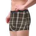 thumbnail image 5 of Male Fashion Westy Tartan Beige Plaid Underwear Boxer Briefs Men Geometric Scottish Gingham Shorts Panties Soft Underpants, 5 of 7