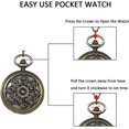 thumbnail image 4 of Reloj de Bolsillo Retro, Reloj analógico de Cuarzo para Mujer con Cadena, Regalo, 4 of 4