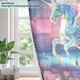 thumbnail image 4 of Unicorn and Flowers Blackout Curtains Thermal Insulation 63 inch Grommet for Bedroom Living Room Bathroom Kitchen Windows 2 Pack, 4 of 6