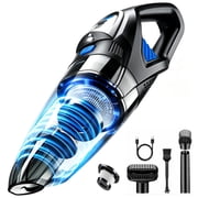 TRAKAR Handheld Vacuum Cordless, 28000PA Strong Suction Hand Held Car Vacuum Cleaner, Portable Hand Vacuum Rechargeable with Nozzles & LED Light for Home, Car, Office, Pet Hair