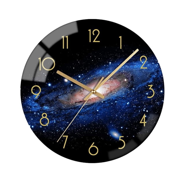 Wall Clock Blue Powder Color Silent And Non Ticking 12 Inch Circular Clock Battery Quartz Analog Living Room Kitchen Bedroom Home School Decoration